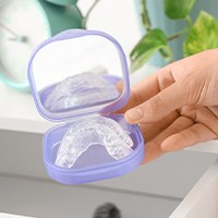 Custom mouthguards in a protective case
