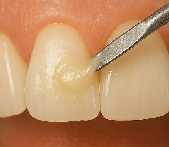 Woman showing off new smile with cosmetic bonding in Lockport