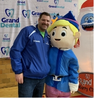 Doctor Bice posing with Elf character
