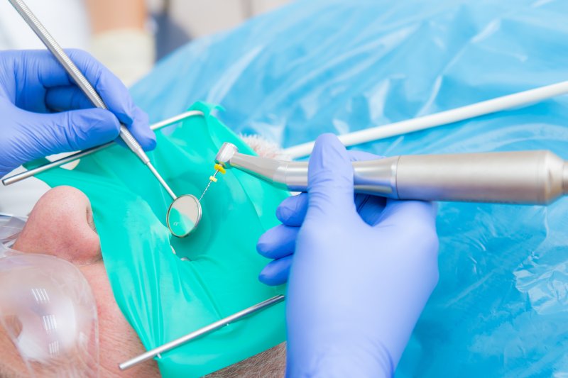 patient receiving a root canal